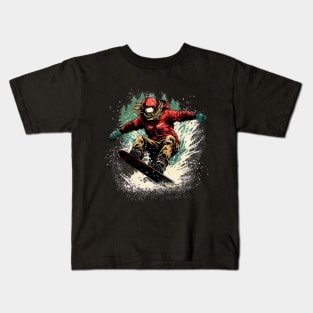 Snowboarder Snowboarding Snowboard Downhill Ski Sports Kids T-Shirt